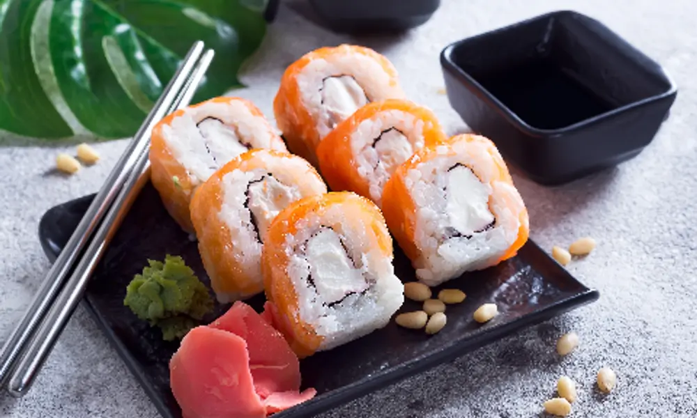 Philadelphia sushi rolls with cream cheese at Sushi Infinity, a Japanese Restaurant in Halifax